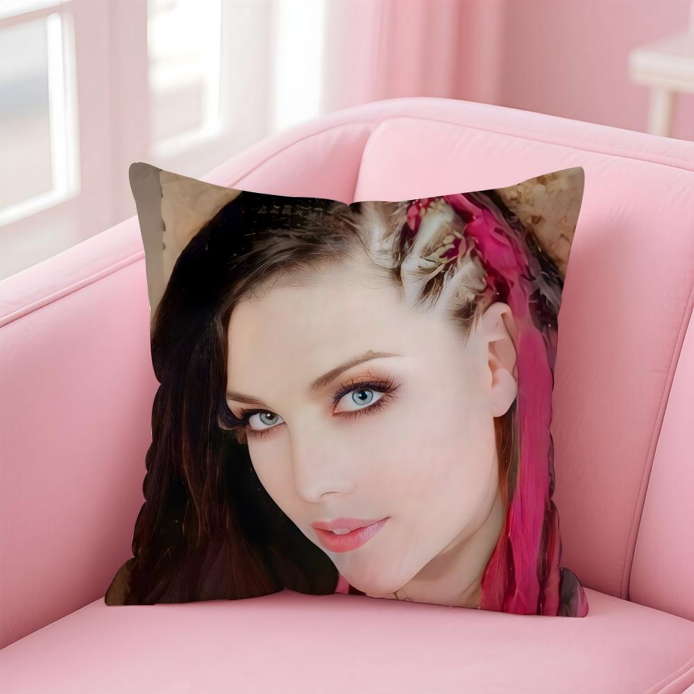 American Sexy Singer Evanescence AAmy Lee Cushion Cover Pillow Case Soft Skin Friendly Fabric Concealed Zipper