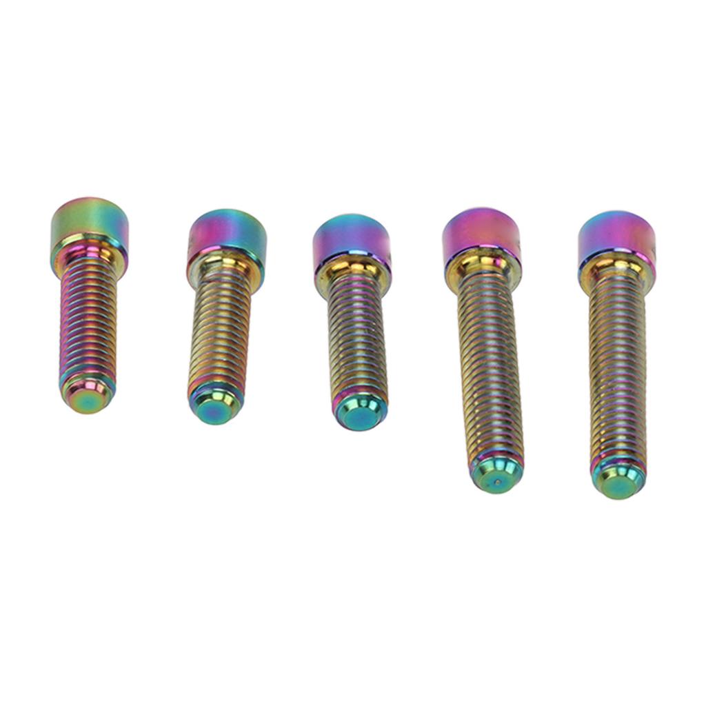 5Pcs Derailleur Screws M4 3Pcs 13.5 2Pcs 20mm Titanium Alloy Rustproof Easy Installation Cage Screws for Mountain Bike
