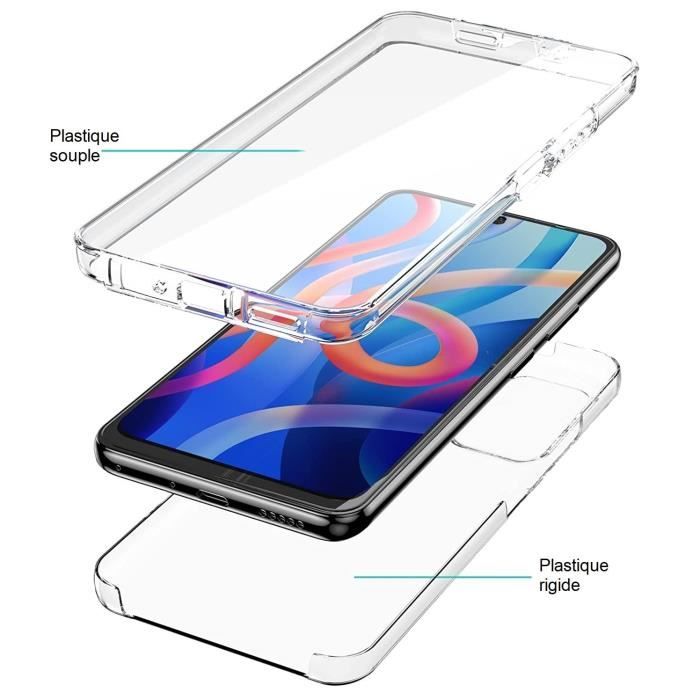 Skal för Xiaomi Redmi Note 12 PRO 5G - Fodral 360 Helkroppsskydd Transparent 2 Delar Fram och Bak Snäppbar Phonillico®