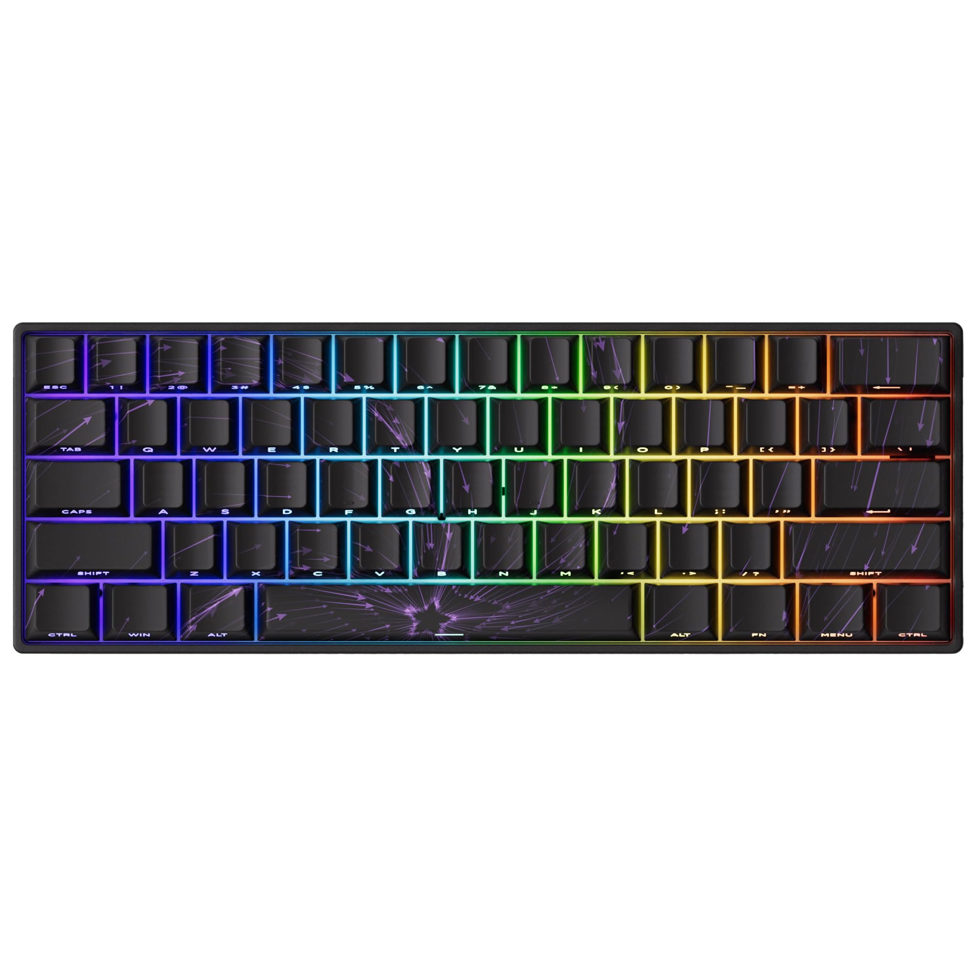 

MonsGeek FUN60 Max SP Wireless Compatible Model HE Sensor 0.01mm Rapid Trigger Compatible Magnetic Switch Akko Glare Magnetic Switch English Layout