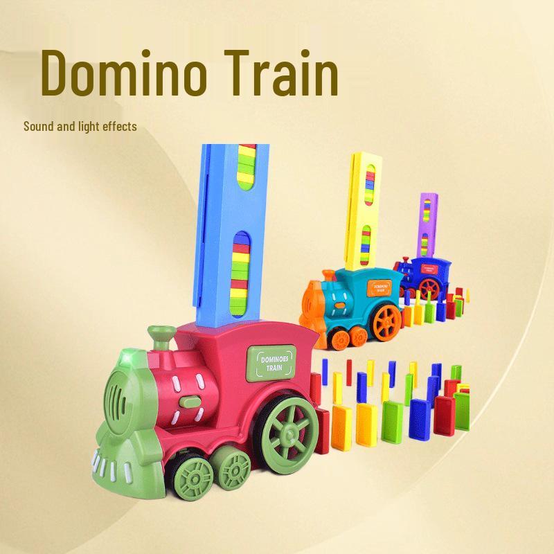 Electric Domino Train Toy for Kids - Automatic Building and Dealing