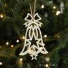 Weiße Plastik-Weihnachtsornamente Glitzerndes Reh Stern Glocke Weihnachtsbaumschmuck Hängende Anhänger für Zuhause Weihnachtsdeko