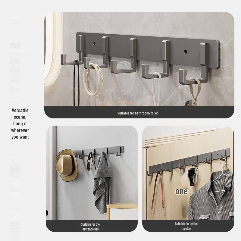 Gureide Gray No-Drill 6-Hook Strip