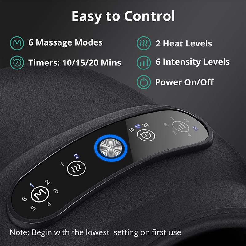 2026 New Wireless Electric Hand Massager Air Compression Hot Compress Palm Acupoint Massager Finger Arthritis Numbness Muscle Relaxation
