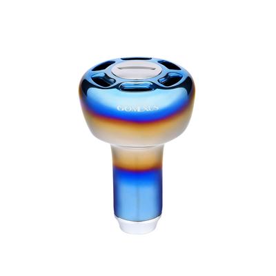 Gomexus T30 Reel Handle Replacement Handle for Daiwa Type S and Shimano Type A Spinning Suitable for Saltwater Light and Lure Aurora Knob, Titanium,