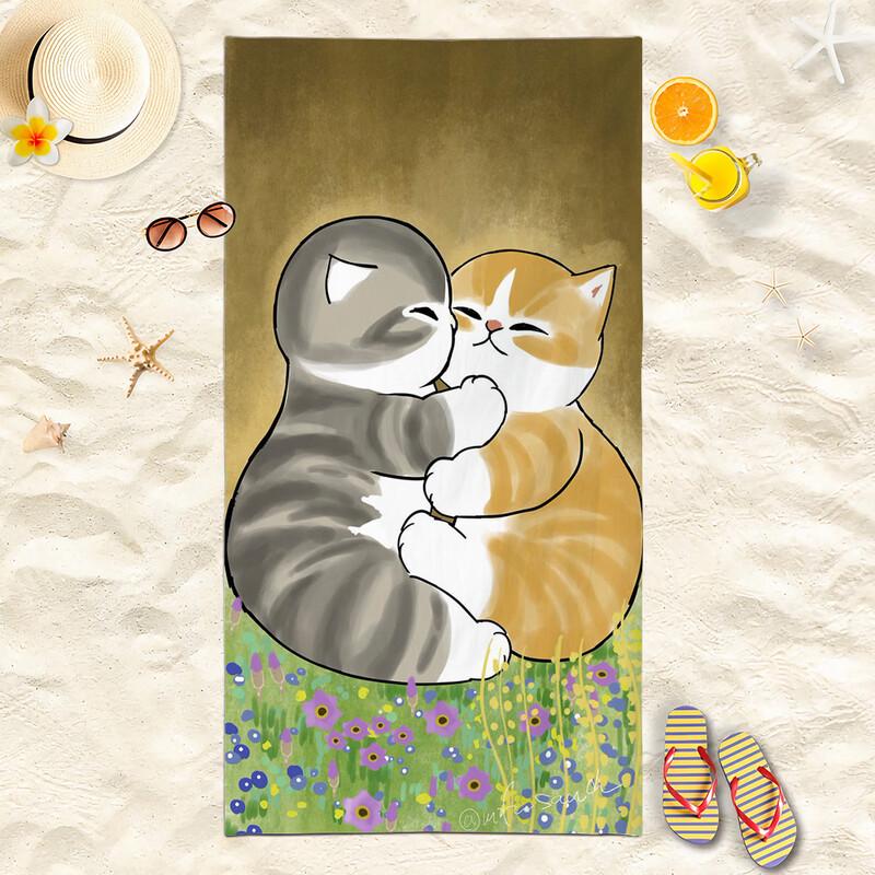 Absorbent Double-Sided Velvet Beach Towel