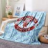 1pz Coperta in Flanella con Stampa Manchester United FC, Alta qualità Confortevole per Tutte le Stagioni, Decorazione per la Casa, Calore e Comfort, Perfetta per Regali di Natale