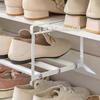 Adjustable Shoe Rack | Space-Saving Layered Organizer For Home Shoe Cabinets | Under-Shelf Shoe Holder With Hanging Basket