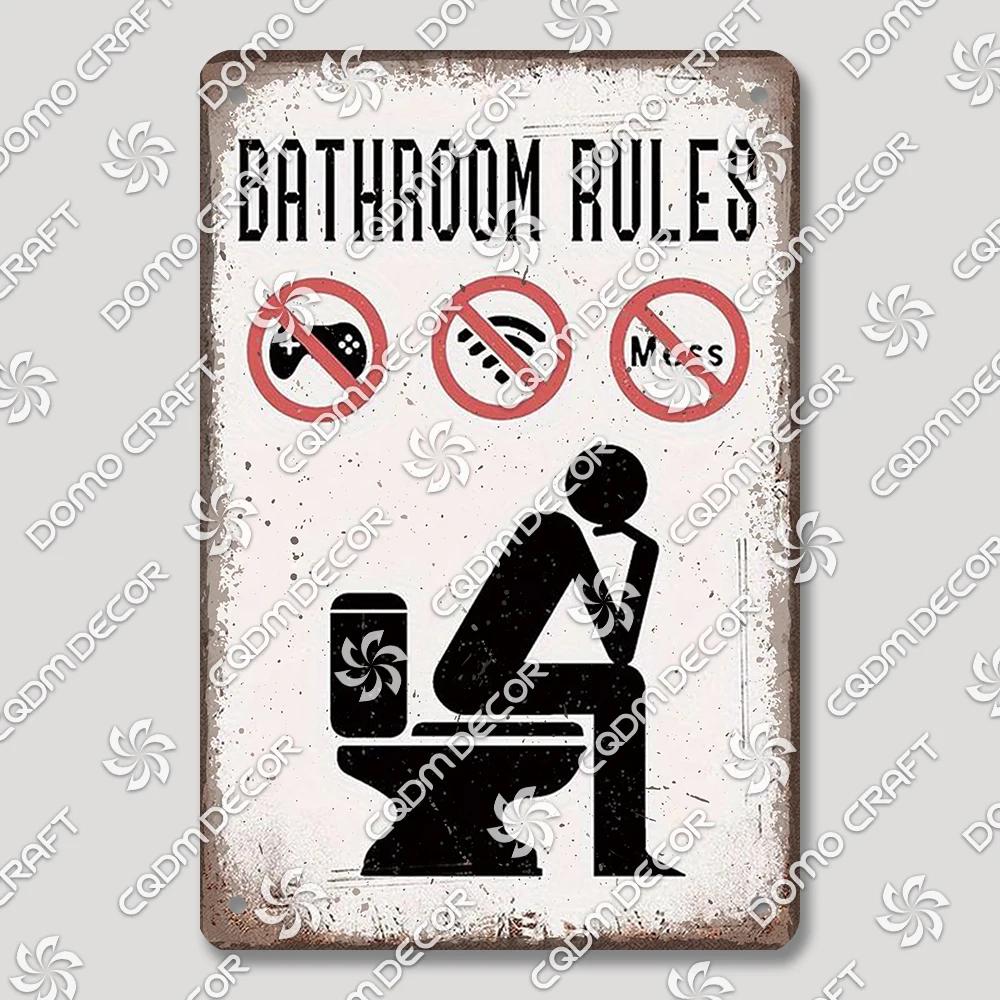 Vintage Retro Metal Tin Signs  Cute Owl Pig Cat and Funny WC Posters for Bathroom Mall BBQ Cafe Bar Pub Wall Decor