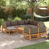 VidaXL 10-Piece Garden Sofa Set with Cushions In Acacia Wood and Rattan 3278905
