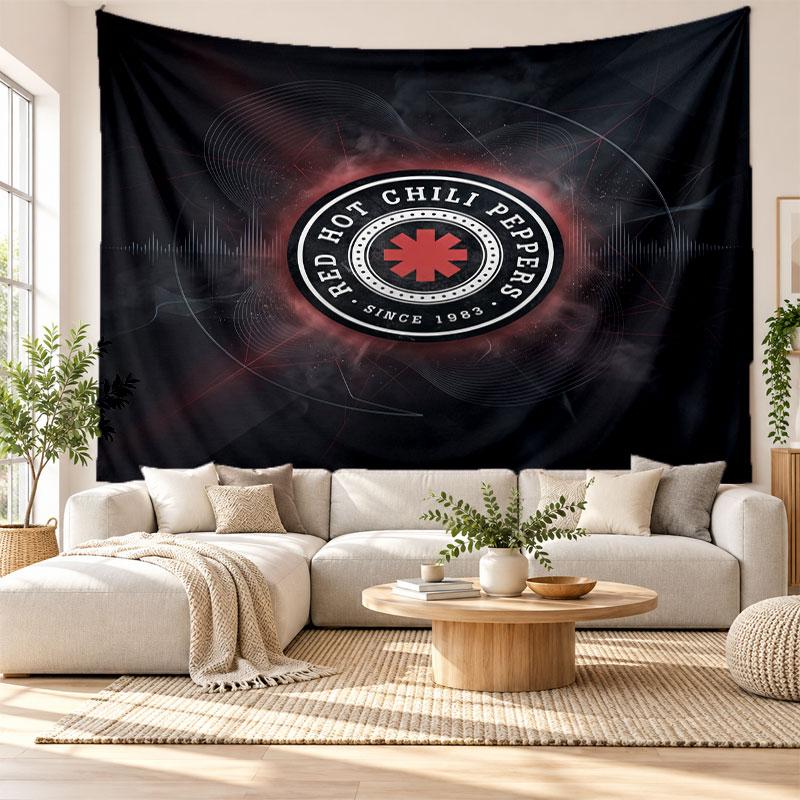 Arazzo da Parete Red Hot Chili Peppers, Appeso a Parete in Tessuto Morbido, Sfondo Decorativo per Camera da Letto Arte Murale per la Casa