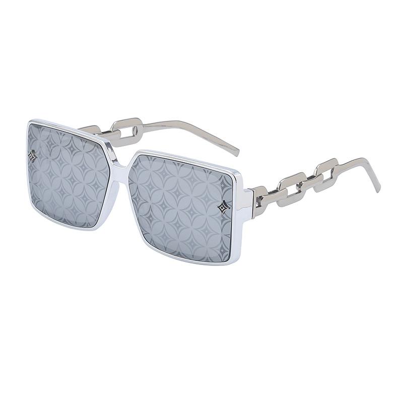 Box Sunglasses Women'S Trendy Metal Chain Glasses Legs Sunglasses Men'S Trendy Glasses