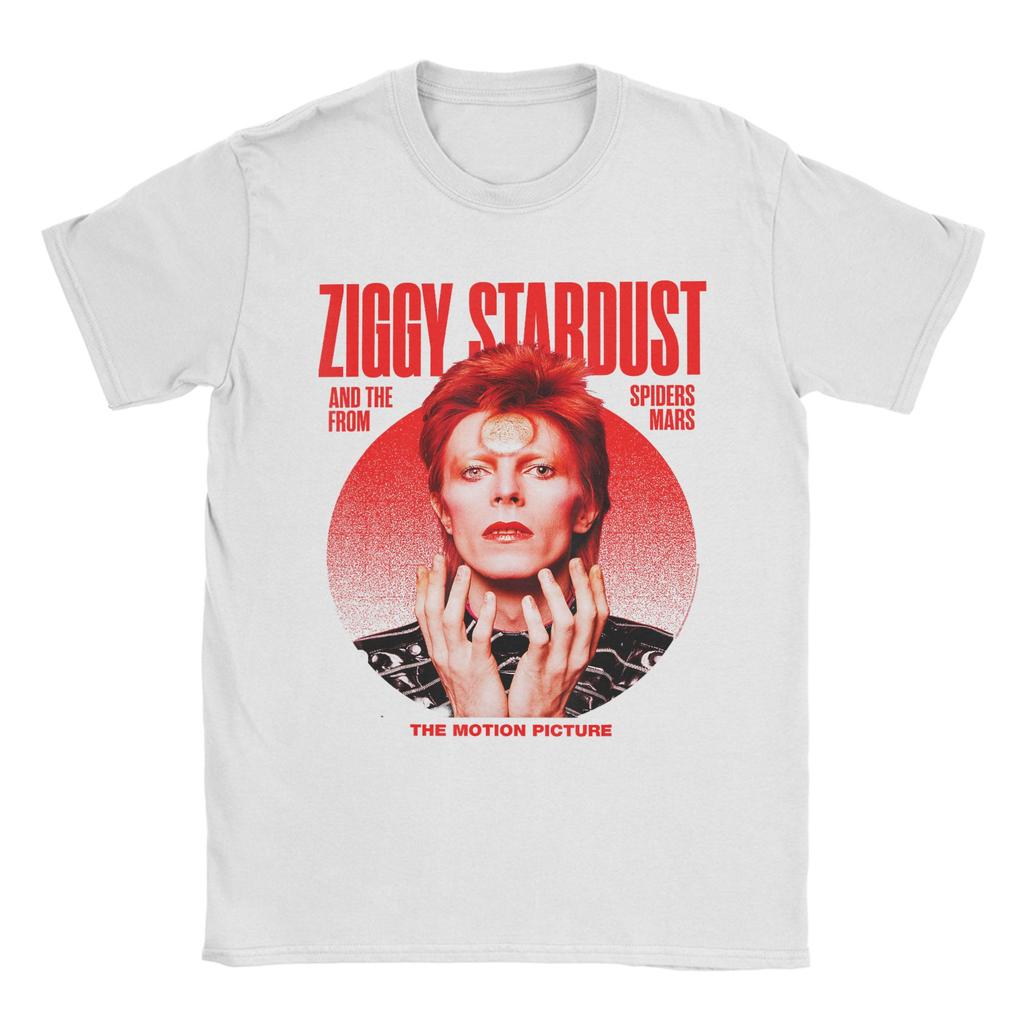David Bowie Ziggy Stardust Motion Fashion T Shirts Cotton Tee Shirt for Unisexs YK Retro Wholesale Short Sleeve Top Tees