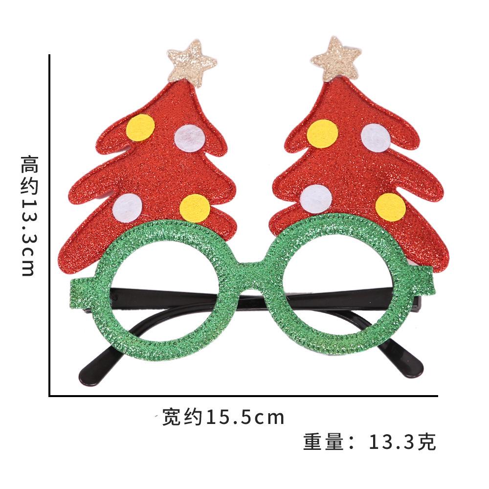 Christmas Glasses Glitter Party Glasses Frames Christmas Decoration Costume Glasses For Holiday Christmas Parties