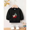 Unique and Innovative Printed Pattern, Comfortable and Simple Spring and Autumn Baby Thin Versatile Round Neck Hoodie for Baby Girls
