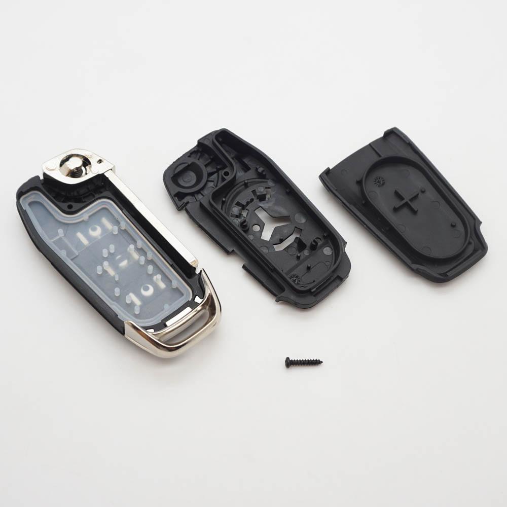 Cocolockey 3Buttons Folding Flip Car Key Shell For Ford Mondeo Mk5 Fiesta Mk7  -  Remote Car Keys Hu101 Fob Uncut S
