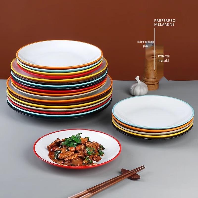 Melamine Round Shallow Dining Plate