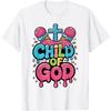 Christian Child Of God Ice Cream Cross Graphic Tshirt Men Casual Round Neck Print Tee