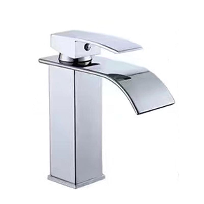 Waterfall Bathroom Faucet: Countertop Basin with Silent Water Outlet