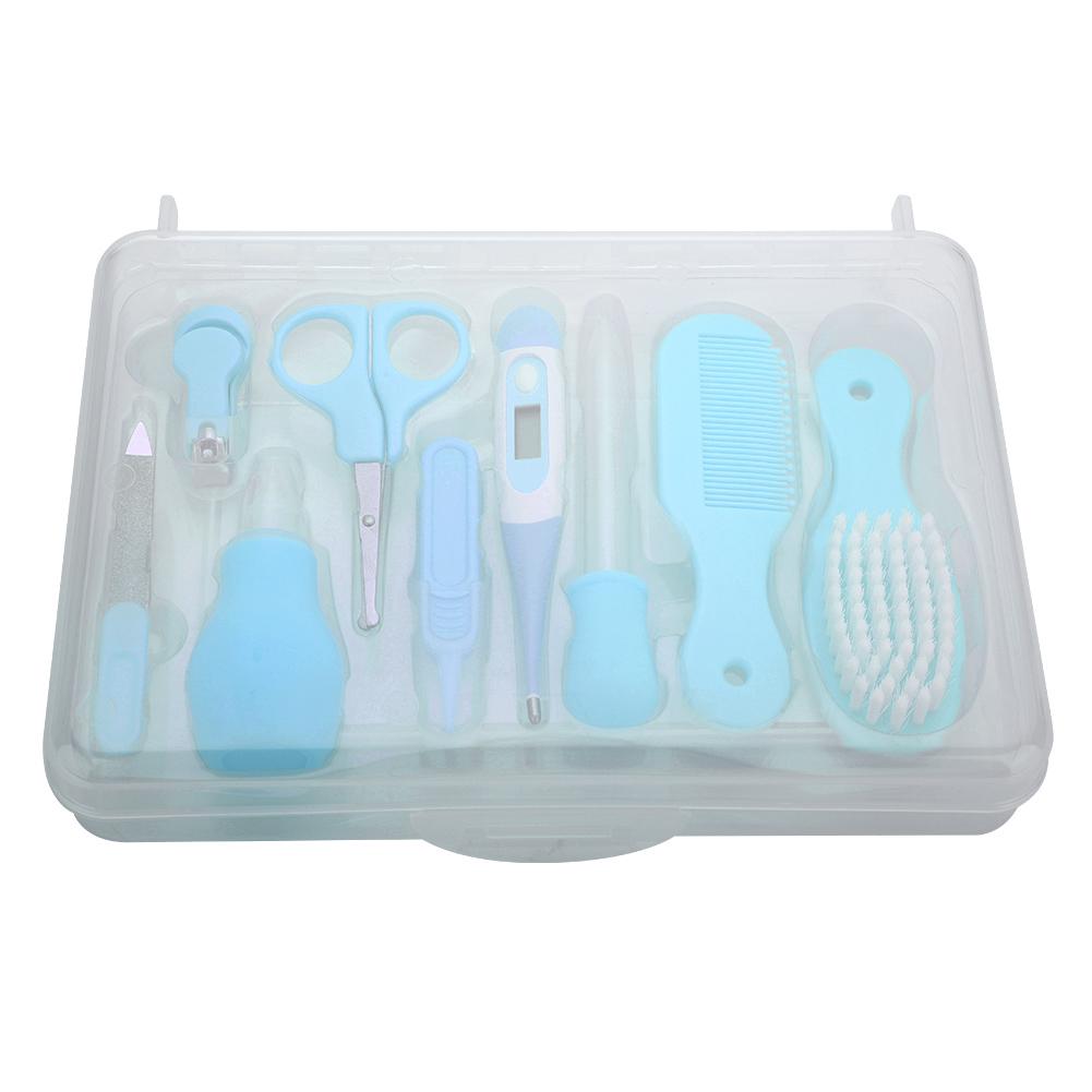 9 Stück Praktisches Tägliches Baby Nagelknipser Schere Haarbürste Kamm Maniküre Pflege Set Rosa