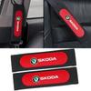 Car Seat Belt Suede Shoulder Covers for Skoda Kodiaq Superb Kamiq Octavia 2 A7 Tour RS Fabia 2 1 Rapid Yeti Karoq Felicia Kodiak