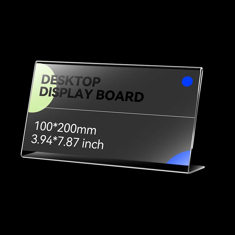 A4L PVC Menu Display Stand: Acrylic Table Card Holder for Commercial Advertising
