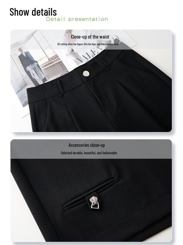 Women's High-Waist Khaki Slimming Shorts - Spring 2025 Collection