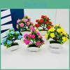 Plant Silk Rose Simulated Flower Potted Plant Bonsai For Home And Event Decor