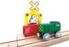 Hape Railroad Crossing Warning x x 9 for ages 3 and Pretend Play E3706 Device, 12.6 12.5 cm, Wooden, up, Toy,