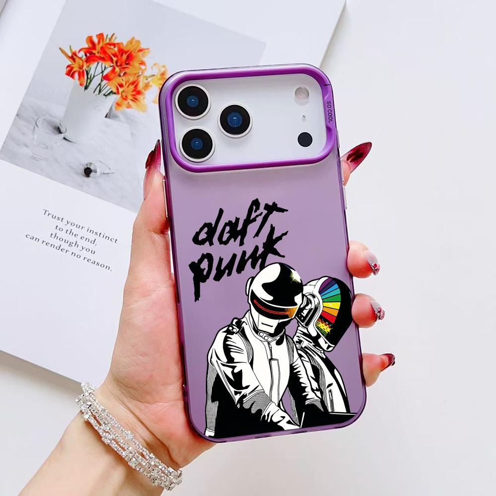 Band D-Daft Punk Phone Case For iPhone 17 16 15 14 13 12 11 Pro Max Air Matte Laser Aurora Shockproof Funda