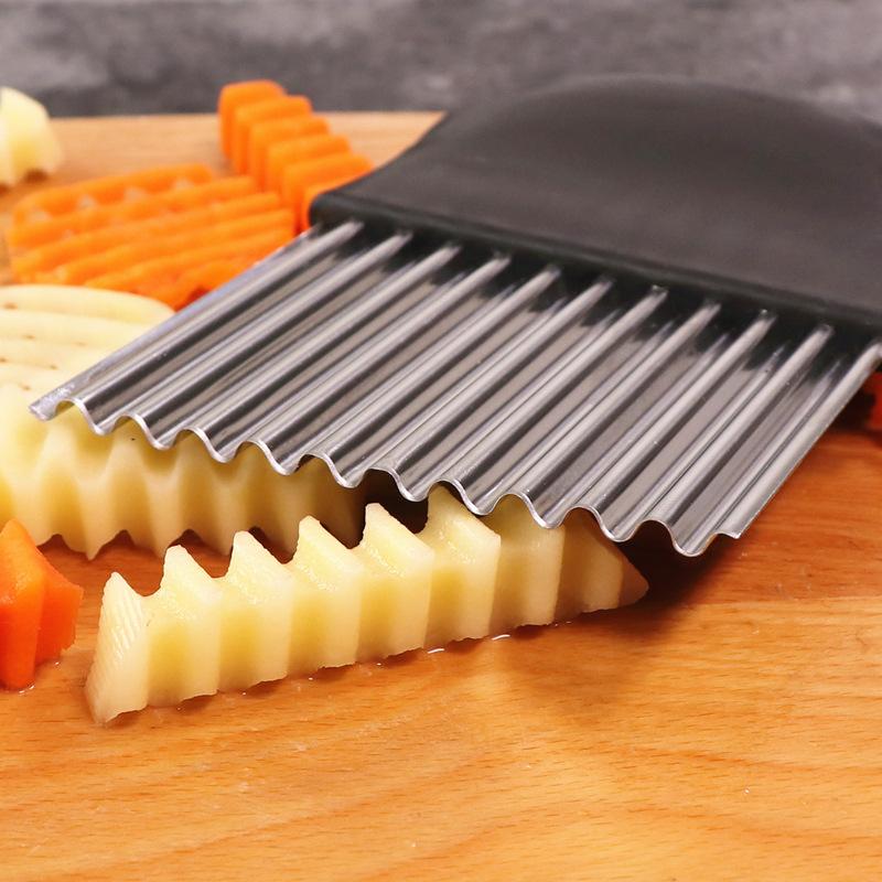 Wave Knife Cut Potato Corrugated Spikes Cut Fancy Shreds Deep Grain Potato Lattice Slicer Fries Slicer Home