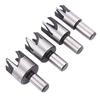 8 Pcs Plug Hole Cutter Set Dowel Maker Cutting Tools 3/8" Shank Bit W/case