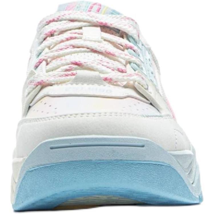 Li Ning Kids Sports Lifestyle Comfortable Soft Non-Slip Wear-Resistant Low-Top Casual Shoes Men Sneaker Off-White Light-Sky-Blue YKCV018-2