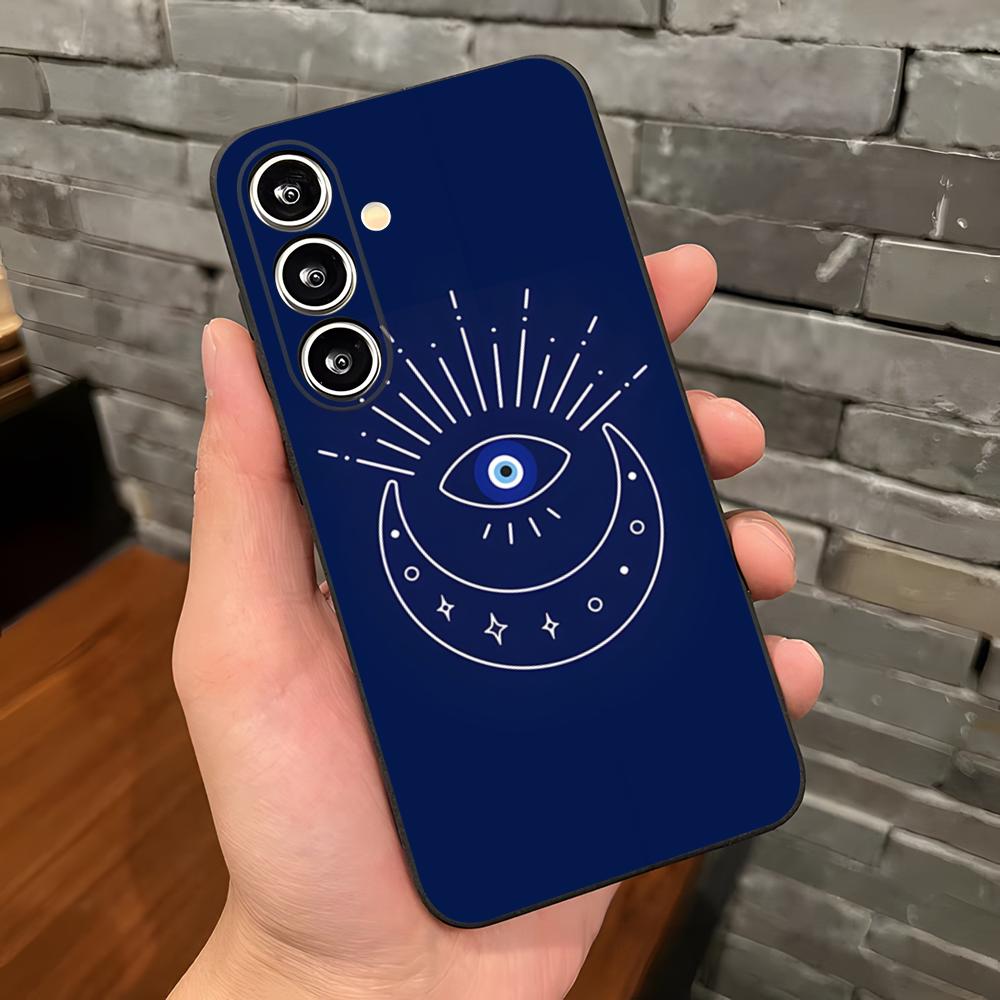 Cute Blue Evil Eye Phone Case For Samsung A25 A13 A33 5G A54 A36 A35 A56 A52 A14 Shockproof Soft Cover