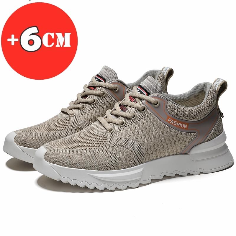 Fashion Sneakers Men Elevator Shoes High Increase Shoes for Man Casual Height Shoes Insole 6CM Sports Shoes