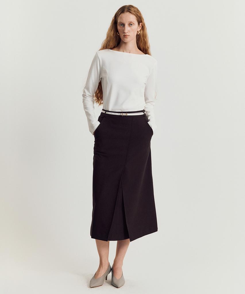 Meibeoyu Joyren H Wool Skirt _ Charcoal
