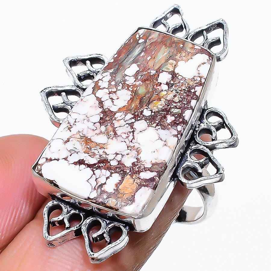 

Orange Seraphinite Gemstone 925 Sterling Silver Jewelry Ring Size Adj. SU-11028