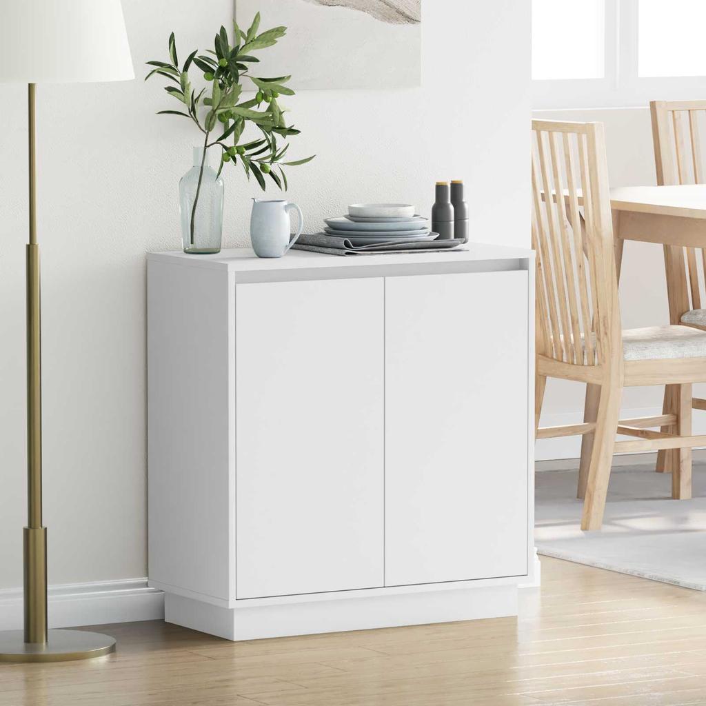 LED Sideboard White 71 x 34.5 x 75 cm Engineered Wood