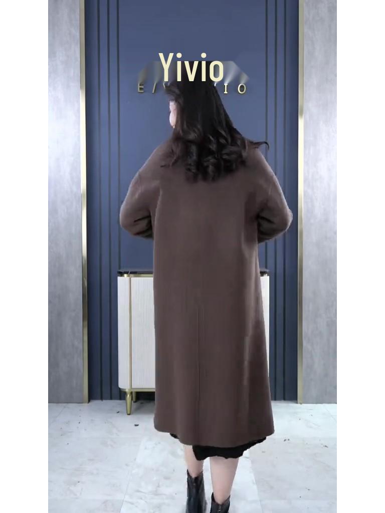 2024 Autumn/Winter Plus Size Elegant Light Luxury Woolen Coat for Middle-Aged Women
