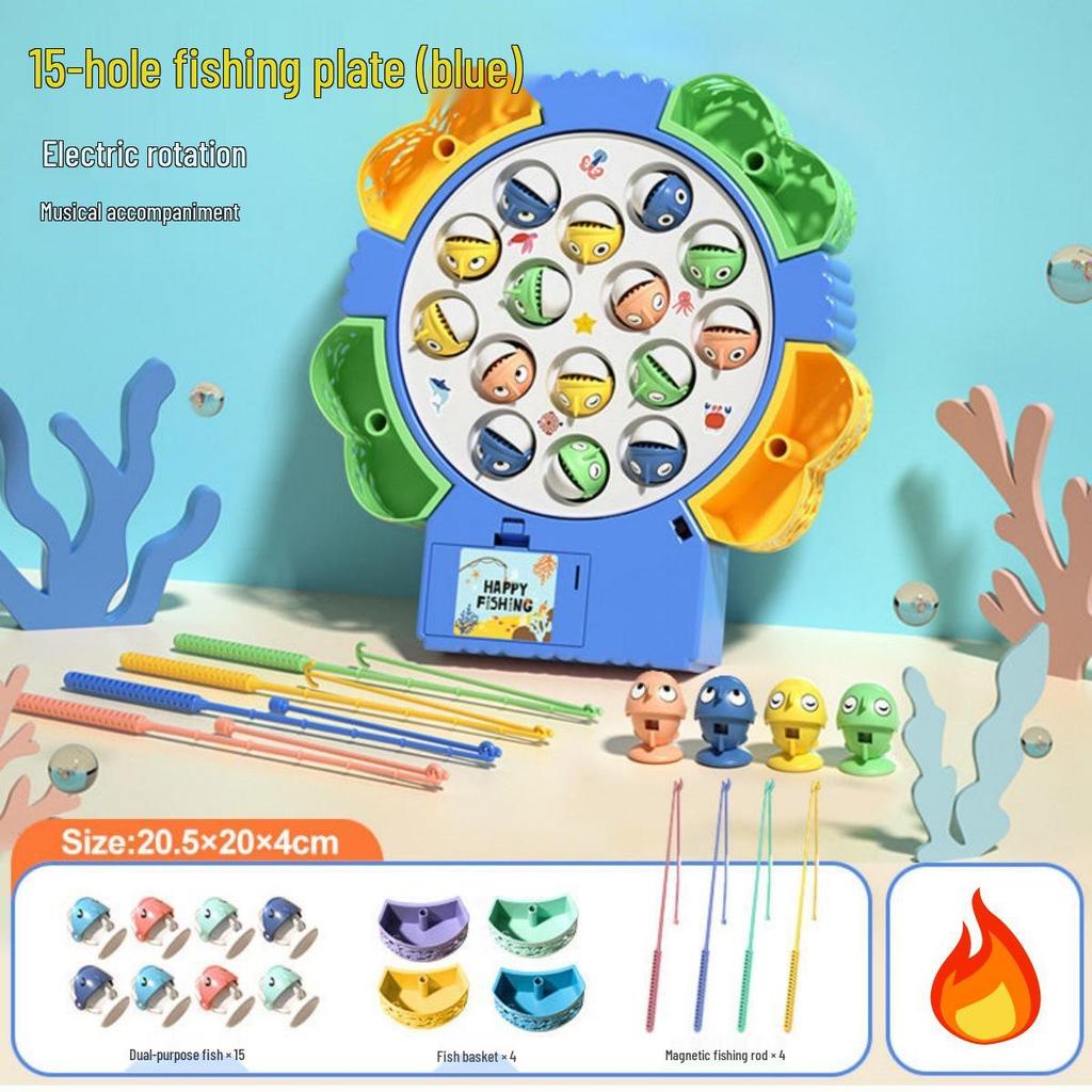 Early Education Electric Fishing Toy for Ages 1-3: Intelligence Development Gift for Boys and Girls
