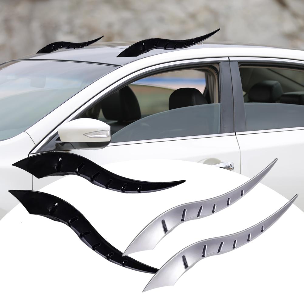 Car Roof Decoration Car Roof Dragon Horn Modification 2 Pcs 3D Gothic Auto Modification for Truck Sedan RV Halloween Decoration