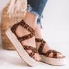 2021 Summer Plus Size Thick Sole Cross Straps Casual Women's Sandals