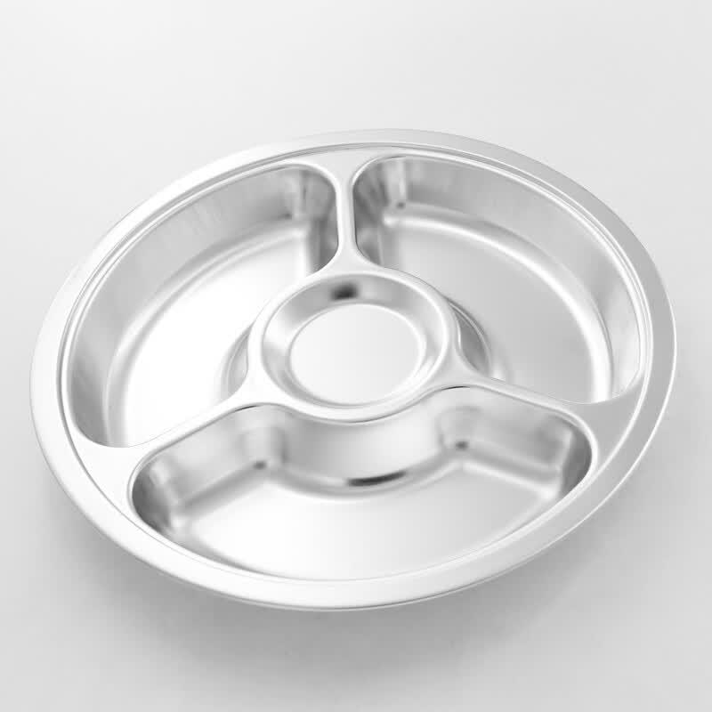 

Xinji Gaoge Stainless Steel Divided Meal Tray, 10-Pack