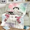 "ONE PIECE" Themed Flannel Blanket Comfortable Warm for Sofa, Bed, Chair, Picnic and Travel