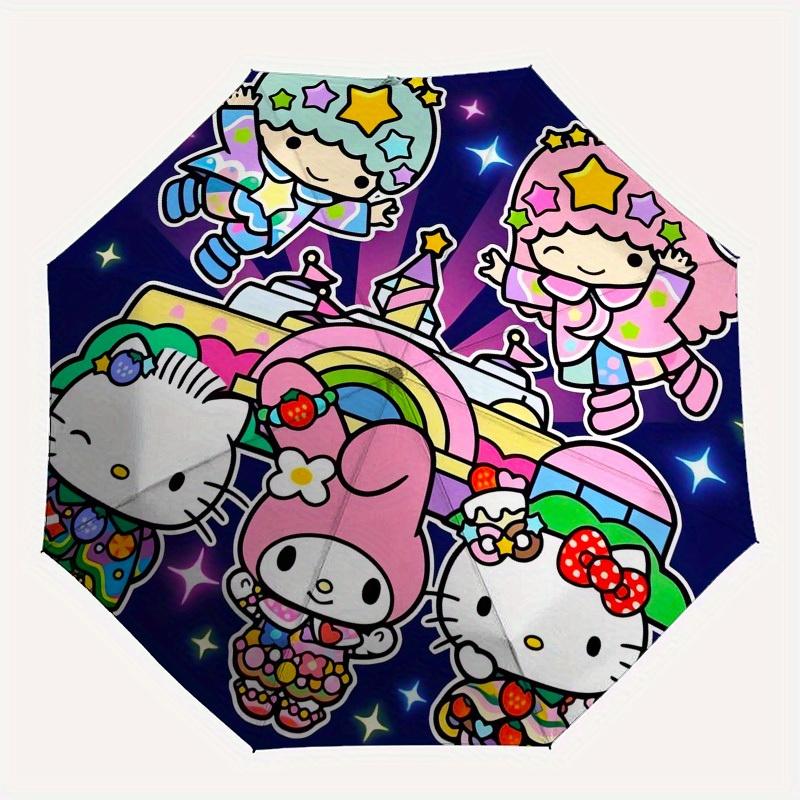 1pc Hello Kitty Fantasy LandUmbrella with Plastic Handle,Suitable for All Seasons Home Travel Outdoor UmbrellaSanlio166