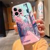 Japanese Landscape Cherry Flower Phone Case For iPhone 17 Pro Max 17 Air 16 15 14 13 Pro Max 15 16 Pro 15Plus