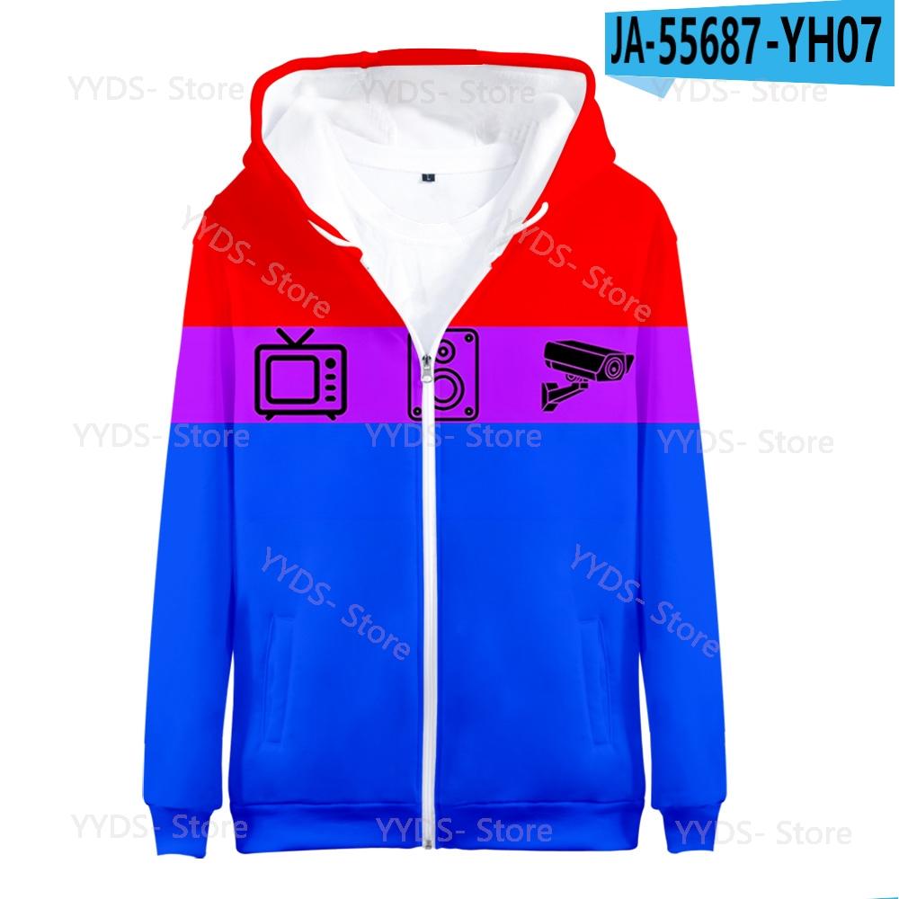 Cool Y2k Skibidi Toilet Hoodie Zipper Sweatshirts Men Women Long Sleeve Pullovers 3D Cosplay Clothes Kids Boy Girls Hoody