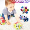 Baby Bomb Player Grasping Rattle Ball, Tactile Sensory Stereoscopic Rattle Cloth Ball, Baby Toy Hand-Grasping Ball