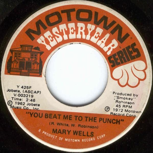 

7inch Record MARY WELLS - You Beat Me To The Punch / Two Love Y425F MOTOWN 1972 US Soul/Funk Used