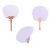 5pcs Blank Handheld Fans Natural Bamboo Handles Paper Fan for Summer Weddings and Creative Customization Crafting Kits